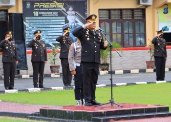 Upacara peringatan hari Kesaktian Pancasila 1 Oktober 2022 dengan tema “Bangkit Bergerak Bersama Pancasila” di Lapangan Apel Mapolres Labuhanbatu Jl. MH. Thamrin Rantauprapat
