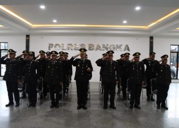 Polres Bangka menggelar upacara Virtual Dalam rangka memperingati Hari Kesaktian Pancasila