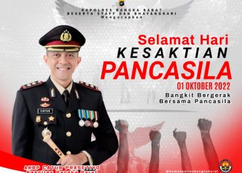 Kapolres Bangka Barat AKBP Catur Prasetiyo SIK mengucapkan selamat hari kesaktian Pancasila 1 Oktober 2022