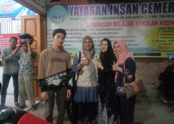 Tim BFLF Lhokseumawe dan Aceh Utara bergerak menuju yayasan Insan Cemerlang Mahardika yang didirikan oleh Ibu Dr. Fatma Hanifah