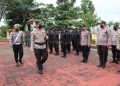 Kapolres Simalungun AKBP Ronald F.C Sipayung, S.H., S.I.K., M.H., hari ini memimpin Apel Gelar Pasukan Operasi Zebra Toba 2022 Polres Simalungun