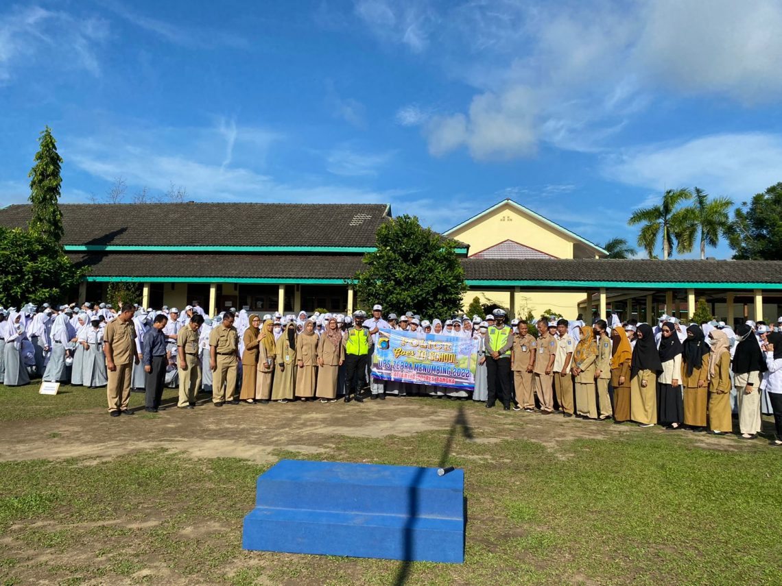 Dengan dimulainya Operasi Zebra menumbing 2022 Sat Lantas Polres Bangka melaksanakan Kegiatan Police Goes To Shcool