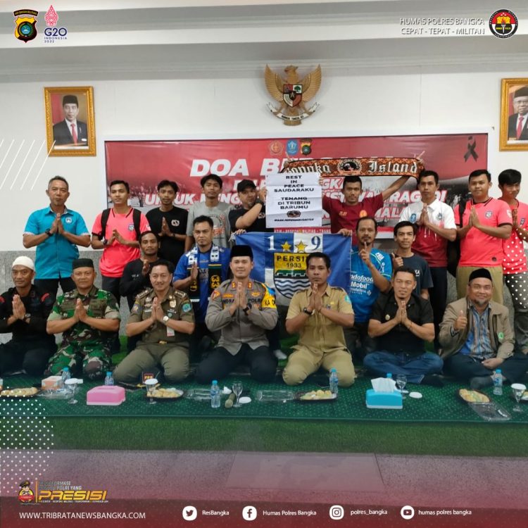 Polres Bangka menggelar doa bersama mengenang Tragedi supporter Stadion Kanjuruhan Malang