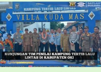 Ditlantas Polda Sumatera Selatan lakukan penilaian Kampung Tertib Lalu Lintas di Villa Kuda Mas Kecamatan Kota Kayuagung Ogan Komering Ilir