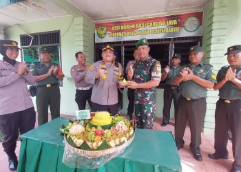 Jalin silahturahmi dan Sinergitas, Polres Bangka berkunjung ke Koramil 413-06 Sungailiat dalam rangka HUT TNI ke 77