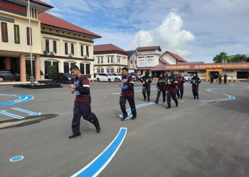 Kepolisian Resor Lhokseumawe menggelar Tes Kesamaptaan Jasmani ( TKJ) di Mapolres Lhokseumawe
