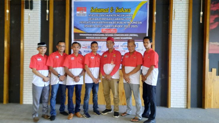 Dewan Pimpinan Cabang (DPC) Persatuan Wartawan Republik Indonesia (PWRI) Aceh Utara Periode 2022-2025 Resmi Dilantik