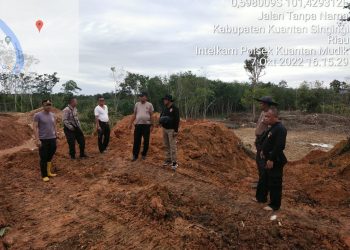 Kapolsek Kuantan Mudik, Iptu Ferry M Fadillah, S.H beserta personel Polsek Kuantan Mudik Polres Kuansing melakukan patroli Pengecekan ke Lokasi Penambangan Emas Tanpa Ijin (PETI) di Desa Saik