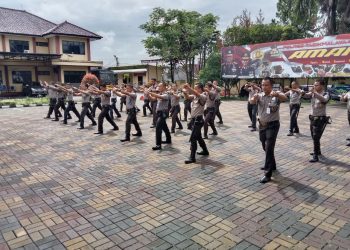 Sat Binmas Polres Tasikmalaya Kota melakukan pembinaan dan pelatihan Satuan Pengamanan