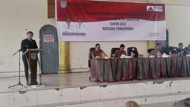Forkopimda Kabupaten Ogan Ilir gelar rapat bersama kesiapan menjelang pemilihan kepala desa (Pilkades) serentak 2022