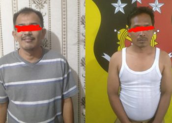 Pelaku SN (43) warga Dusun 4 Kampung Baru dan H (38), warga Dusun 1 Kampung Selamat, Desa Kuala Beringin