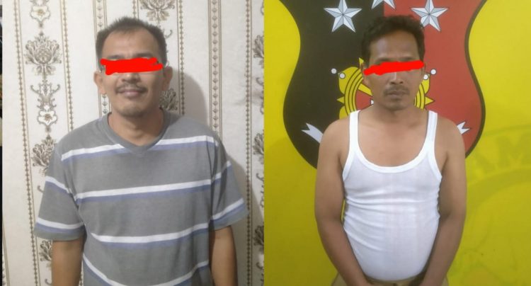 Pelaku SN (43) warga Dusun 4 Kampung Baru dan H (38), warga Dusun 1 Kampung Selamat, Desa Kuala Beringin