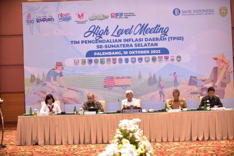 Tim Pengendalian Inflasi Daerah (TPID) Provinsi Sumatera Selatan melaksanakan High Level Meeting (HLM) TPID se-Sumatera Selatan