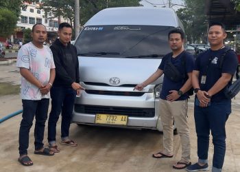 Tim gabungan dari Polres Lhokseumawe berhasil mengamankan barang bukti berupa satu unit minibus Toyota Hiace di Desa Lampeneurut