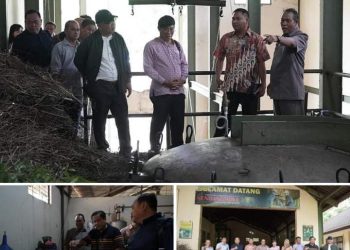 Adet Mastur kunjungan lapangan ke Pabrik Minyak Kayu Putih Sendang Mole, di Desa Gading Playen Gunung Kidul Yogyakarta,