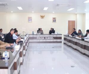 Kepolisian Daerah (Polda) Sumsel gelar Rakor Lintas Sektoral di lantai dua ruang Vitcon Gedung Utama Presisi Mapolda Sumsel