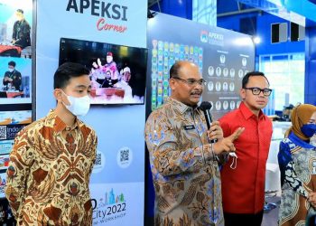 Indo Smart City 2022 yang digelar Asosiasi Pemerintah Kota Seluruh Indonesia (APEKSI) di Techno Park, Kota Surakarta