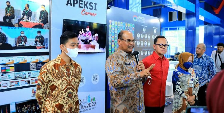 Indo Smart City 2022 yang digelar Asosiasi Pemerintah Kota Seluruh Indonesia (APEKSI) di Techno Park, Kota Surakarta