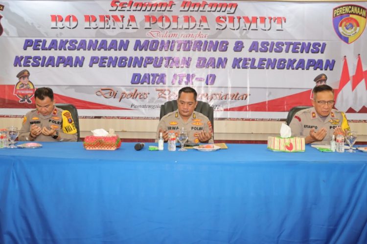 Waka Polres Kompol Ismawansa, S.I.K,MH menerima kunjungan monitoring Asistensi ITK-0 dan EPZI tahun 2022 tingkat Polda dan jajaran Polres Polda Sumut terhadap Polres Pematang Siantar dan Polres Simalungun