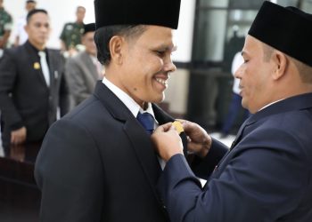 Pelantikan dan pengambilan sumpah Tgk Abdullah M Amin alias Tgk Meulaboh menjadi Pengganti Antar waktu (PAW) anggota DPRK Aceh Utara