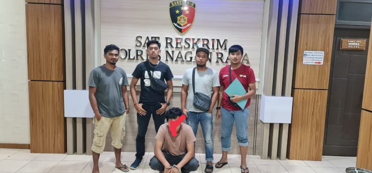 Sat Reskrim Polres Nagan Raya berhasil mengamankan pemuda, AQ, 25 tahun, warga salah satu Desa di Kecamatan Seunagan