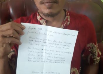 Yayasan Advokasi Rakyat Aceh Perwakilan Subulussalam menerima surat dari Komite Sekolah Dasar Negeri (SDN) Geruguh, Kecamatan Rundeng