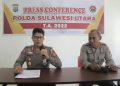 Kasubdit Gakkum Ditlantas Polda Sulut AKBP Roy Tambayong, saat konferensi pers
