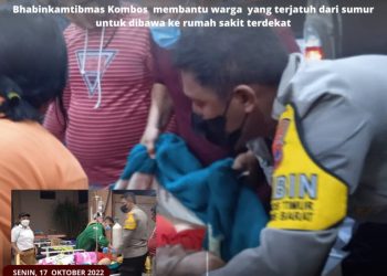 Bhabinkamtibmas Kelurahan Kombos Timur – Kombos Barat Bripka Jefta Pandeiroot dengan sigap membantu warga masyarakat