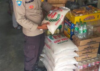 Jajaran Polsek Sawang pastikan stok sembilan bahan pokok (sembako) di pasar - pasar tradisional di Kecamatan Sawang