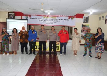 Wakapolres Dairi Kompol Denny Boy Panggabean, SH, MH bersama Kabag Ren Polres Dairi Kompol B. Girsang, SH pimpin pelaksanaan Responden Eksternal dalam rangka pengisian data persepsi indeks tata kelola online (ITK-O)