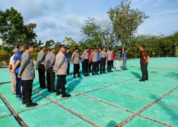 Polres Bangka Barat telah menggelar apel gelar pasukan dan Rapat Koordinasi Lintas Sektoral kesiapan pengamanan Pilkades