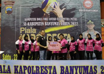 74 klub ramaikan Turnamen Bola Voli Kapolresta Banyumas Cup 2022