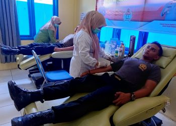 Kepolisian Resort (Polres) Nagan Raya, Selasa(25/10), menggelar Donor darah yang dilaksanakan di Unit transfusi darah (UTD) RSUD SIM Nagan Raya