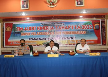 Kapolres Pematang Siantar AKBP Fernando SH S.I.K, menerima kunjungan kerja tim Itwasda Polda Sumut dalam rangka audit kinerja tahap II TA. 2022
