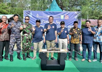 Pj Wali Kota Sabang, Reza Fahlevi meresmikan program Rupiah Sea Garden yang dicanangkan oleh Bank Indonesia di Kawasan wisata Pulau Rubiah