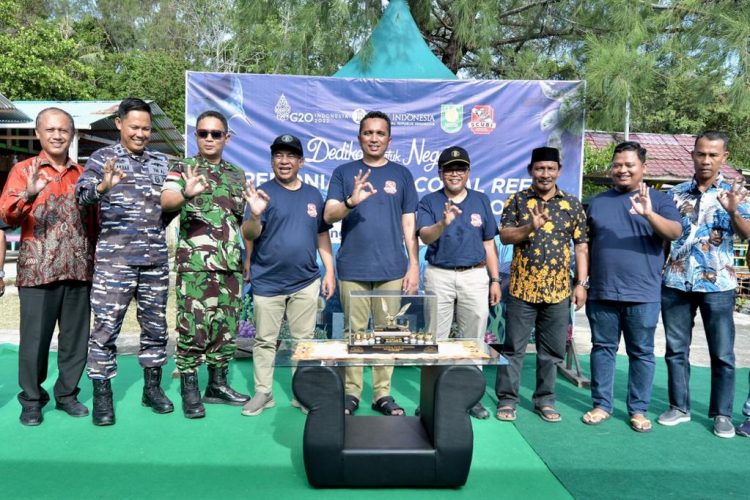 Pj Wali Kota Sabang, Reza Fahlevi meresmikan program Rupiah Sea Garden yang dicanangkan oleh Bank Indonesia di Kawasan wisata Pulau Rubiah
