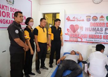 Polres Simalungun bekerjasama dengan Dokkes Polres Simalungun dan PMI Kabupaten Simalungun menggelar kegiatan bakti sosial berupa donor darah