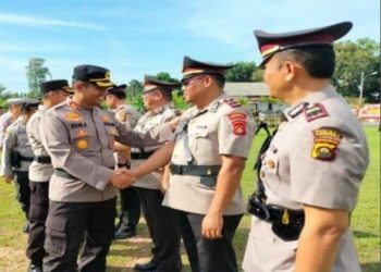 Upacara Sertijab pejabat utama di lingkungan Polres Ogan Komering Ilir (OKI)