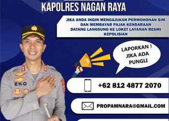 Kapolres Nagan Raya memastikan tidak ada pungutan liar (Pungli) pada pelayanan publik di lingkungan Mapolres Nagan Raya
