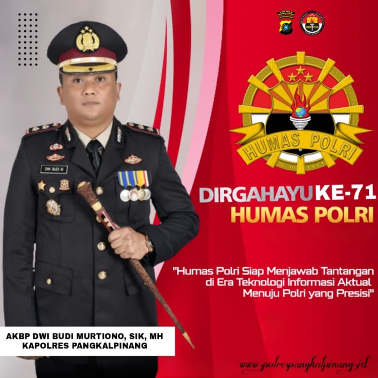 Kepala Resor Polres Pangkalpinang AKBP Dwi Budi Murtiono, S.I.K M.H