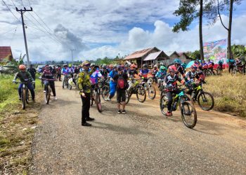 Ulang yang ke 3 komunitas sepeda Lesgo Krung Mane adakan Goweser bersama start dari gunung salak sampai Krung Tuan Kecamatan Nisam Antara