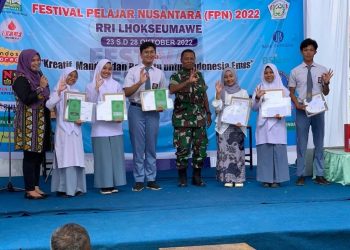 Kepala Staf Kodim 0103/Aut Mayor Cba Jumiin Hadiri Acara Penutupan Festival Pelajar Nusantara dan Pengumuman Juara Lomba Puisi