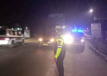 Satuan Lalu Lintas Polres Simalungun gencar melaksanakan kegiatan Blue Light Patrol (BLP) di Jalur Lintas Pematangsiantar - Perdagangan