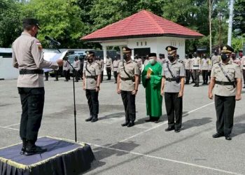 Kepolisian Resor Belu menggelar upacara serah terima jabatan (sertijab) Kasat Reskrim dan Kapolsek Lasiolat