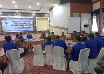 Pj Bupati Nagan Raya Fitriany Farhas Selasa (01/11) silaturrahmi dengan insan pers yang bertugas diwilayah Nagan Raya