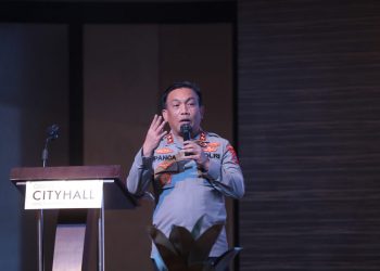 Kapolda Sumut, Irjen Pol RZ Panca Putra Simanjuntak, saat menghadiri rapat koordinasi evaluasi penyerapan APBD pemerintah provinsi dan pemerintah kab/kota se Sumatera Utara tahun 2022
