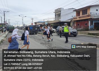 Polres Dairi beserta Jajaran Gelar Pengaturan Pos Padat Pagi dalam menjaga Kamseltibcar Lantas yang aman dan Kondusif
