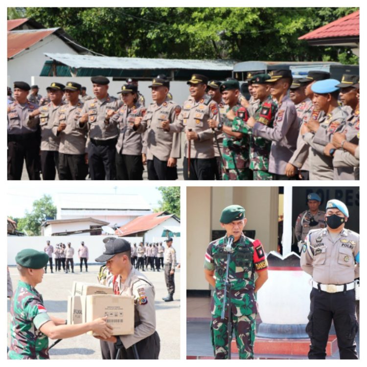 Kebersamaan dan kekompakkan, kembali ditunjukkan Kepolisian Resor Belu dan Batalyon Infanteri Raider Khusus 744/SYB, dengan melaksanakan apel pagi