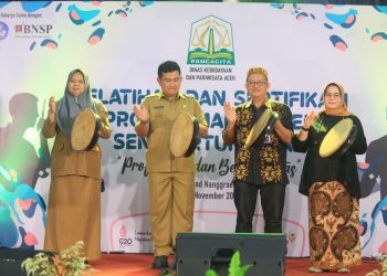 Dinas Kebudayaan dan Pariwisata (Disbudpar) menggelar kegiatan Pelatihan dan Sertifikasi Profesi Manajemen untuk pekerja kreatif dan Seni Pertunjukan