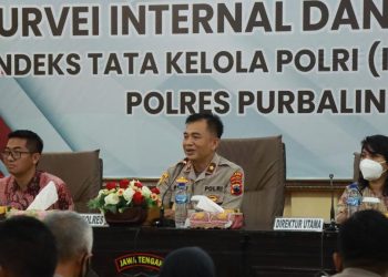 Polres Purbalingga menggelar kegiatan survei indeks tata kelola (ITK) di Aula Loka Andita Mapolres Purbalingga